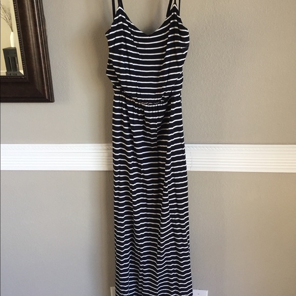 gap striped maxi dress